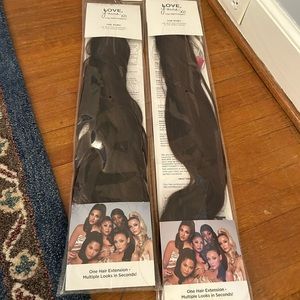 Pretty party ruby hair ponytail extensions in light brown.